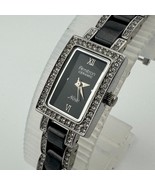 Armitron 75/3955SV Quartz Watch Women Silver Ceramic Rectangle ~For Part... - €18,76 EUR