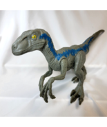 Jurassic World Velociraptor 12 inch Dinosaur Figure Gray Blue Legs Tail ... - £4.91 GBP