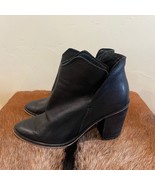 Dolce Vita $142 Shep Black Leather Block Heel Ankle Boots Size 7 Festiva... - $467.22 MXN