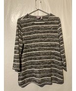 Chicos Gray Lightweight Sweater Size 2  Approx 12 LARGE - £9.86 GBP