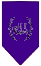 He Is Risen Screen Print Bandana Purple Size Large - £9.26 GBP