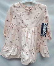 OshKosh B'gosh Toddler 12 Month Girls' Floral Long Sleeve Dress Pink image 2