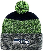 Seattle Seahawks Nfl &#39;47 Brand Men&#39;s Cuffed Knit Winter Hat Logo Pom Beanie Nwt - £14.31 GBP