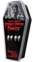 Morris Costumes Chrome Double Uppers Fangs Silver - £74.27 GBP