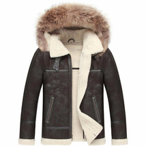 Mason &amp; Cooper Men&#39;s B3 Faux Shearling Jacket with Zip Out hood - £191.35 GBP