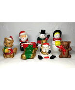 Christmas Figurines Santa, Snowmen, Kitty, Stocking, Teddy Lot of 7 Mini... - €7,60 EUR