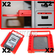 2x Drive Bay Caddies Hard Drive 2.5 &quot; To 3.5&quot; Tray Bay Bracket HDD SSD A... - $14.99