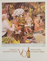 1959 Print Ad Seagram&#39;s V.O. Canadian Whiskey Hawaii&#39;s Aloha Week Beach Party - £17.08 GBP