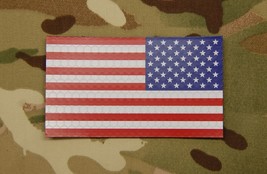 SOLAS Reflective Reverse US Flag Full Color Patch USCG US Navy Army SeaBee - $12.16