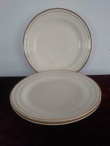 Set Of 3 RARE The Aristocrat By Leigh Potters Dinner Plates 22 k Gold Art Deco - £25.02 GBP