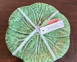 Set Of 4 Melamine Cabbage Print Appetizer Plates Easter Spring New Green... - $29.99