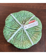 Set Of 4 Melamine Cabbage Print Appetizer Plates Easter Spring New Green... - £23.59 GBP