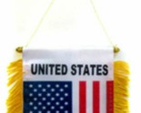 K&#39;s Novelties United States American Mini Flag 4&quot;x6&quot; Window Banner w/Suc... - $2.88