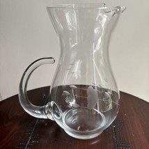 Princess House Crystal Heritage Etched Flower Hand Blown Pitcher - £10.12 GBP