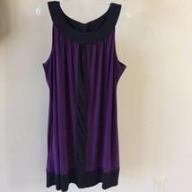 J. F. W. Sleeveless Tank Style Purple Black Dress - $21.56