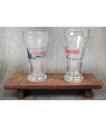 2 Hamm&#39;s Beer Sham Pilner Glass 5.5&quot; St Paul MN Land of Sky Blue Waters ... - $74.24