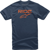 Alpinestars Mens 2020 Ride 2.0 Tee T - Shirt Navy/Orange Md - £17.34 GBP