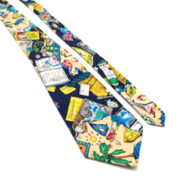 Nicole Miller Designer Vintage Mens Neckties 100% Silk Gift Bacardi Beach - £20.26 GBP