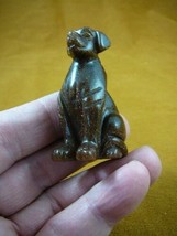 (Y-DOG-LA-720) Orange Goldstone Labrador Retriever Dog carving FIGURINE ... - £13.89 GBP