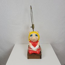 Vintage Hand painted Sitting Miss Piggy Lamp Art Piece 1980 Home Decor T... - £144.56 GBP