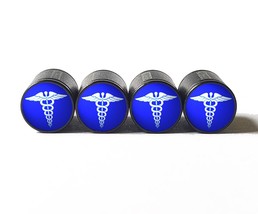 Healthcare - Staff of Hermes (Caduceus) - Tire Valve Stem Caps - Black A... - $15.99