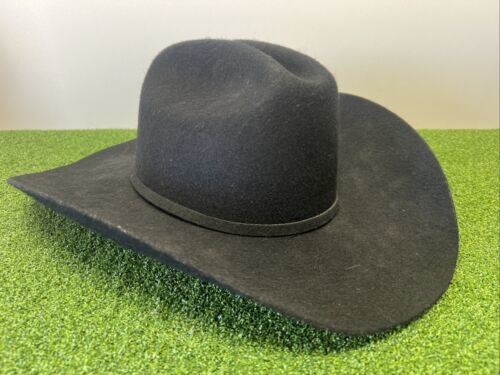 Primary image for Dallas HATS 3 XXX BLACK FELT 7 3/8 59CM COWBOY HAT MADE IN MEXICO