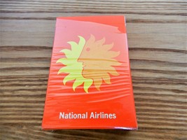 Vintage Orange National Airlines Poker Playing Cards Sun Emblem Aviation Planes - £7.83 GBP