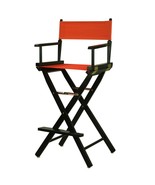 Casual Home Black Frame/Orange Canvas 30&quot; Bar Height Directors-Chairs - £53.20 GBP