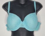 Cacique Bra Womens 40C Blue Floral Lace Design Underwire Padded - $22.99