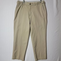 Haggar Men Dress Pants Size  36 X 29 Classic Fit Expandable Waist  Beige - $17.46