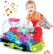 Electric Train Toy for Kids Toddlers Crawling Train with Light Sound Music  - £15.63 GBP