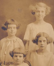 Four Beautiful Girls Cabinet Photo - Daughters of Mrs. Grace Hooper - £13.98 GBP