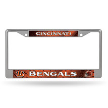 Cincinnati Bengals License Plate Frame Chrome Printed Insert - €45,19 EUR