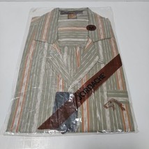 Jordache Striped Short Sleeve Shirt Casual Button Down Men’s M New Vtg - $34.60