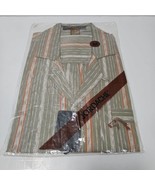 Jordache Striped Short Sleeve Shirt Casual Button Down Men’s M New Vtg - £27.43 GBP