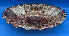 Art Glass Made in Italy IL Quadrifoglio Metallic Glitter HandCrafted Bowl 13.50&quot; - £25.59 GBP