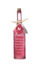 Boxer Gifts SB1123 Light-Up LED Auntie Glass Starlight Bottle | Beautiful, Decor - £10.65 GBP