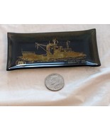 USCCG Coast Guard Red Cedar Curtis Bay Maryland 8/1/1970 Glass Ash Pin T... - $18.80