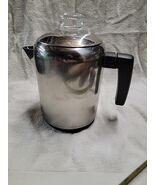 Vintage COPCO Stainless Steel 4-8 Cup Percolator Camping Coffee Pot - $18.46