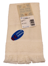 Charles Craft Cross Stitch Fingertip Towel Ecru 14 Count Cotton E-Z Stitch NEW - £7.72 GBP