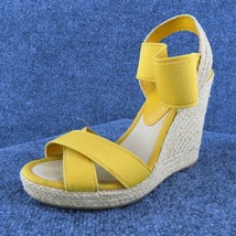 Nine West Women Ankle Strap Shoes  Yellow Fabric Pull On Size 7 Medium (B, M) - £13.48 GBP
