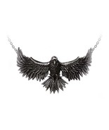 Alchemy Gothic P956 Curse of Coronis Choker Necklace Raven Wings Across Neck - $95.86