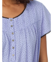 Aria ~ Periwinkle Dot ~ 100% Cotton ~ Short Sleeve Nightgown ~ Size 3X (22W-24W) - £22.77 GBP