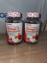(2) GNC Multivitamin+Omega-3 Heart Support Raspberry Lemonade 90ct ×2 4/... - $27.71