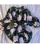 Kin Top Blouse UK 12 Pink Green Floral New  - $9.29