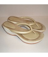 COLE HAAN N-Air Women&#39;s Pearl Leather Wedge Dress Thongs Sandals Slides ... - £15.72 GBP