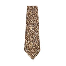 Vintage Corsair Hallmark Mens Tie Brown Paisley Professional Corporate N... - $14.99