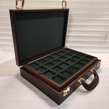 Briefcase for Coins Brown PU Leather, Including 3 Trays Numis IN - £279.41 GBP