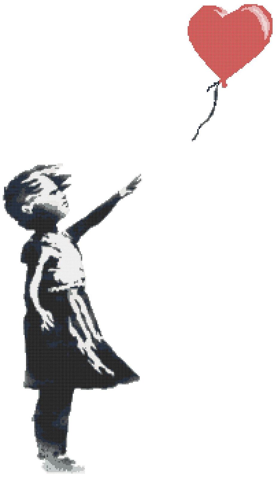 banksy Counted Cross Stitch pattern modern art cross 197 * 342 stitches BN1793