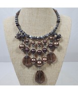 Vintage Erica Lyons Statement Necklace 20 Inch On Metal Spring - $29.00